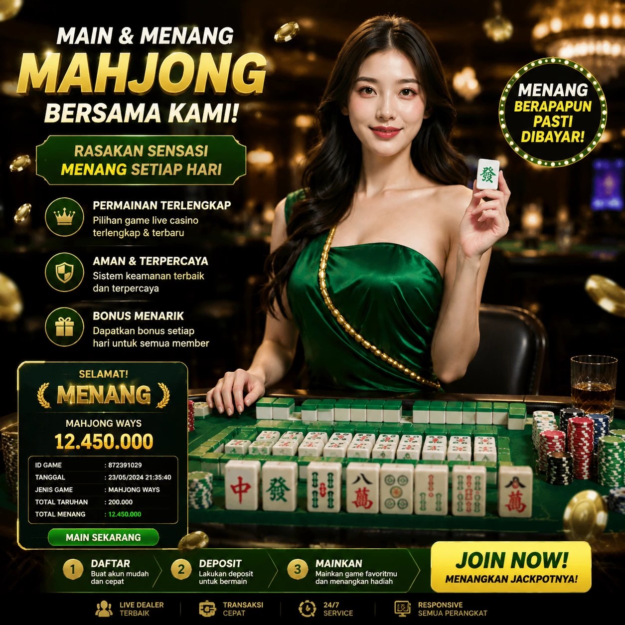Yang berubah di hcs777: bookmark, e-wallet, turnover